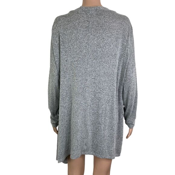 Lilyful Sweater Womens Large Open Front Long Cardigan Gray Stretch - Picture 10 of 11